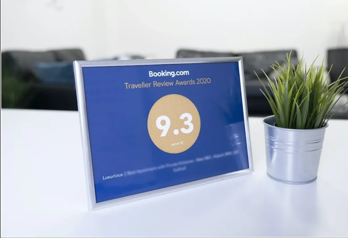 Premio Traveller Review Awards de Booking con puntuación 9.3